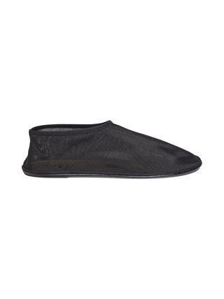 Molozoey Schwarze süße Mesh-Ballerinas für Damen, Mesh-Sock-Mary-Jane-Flats, geschlossene Zehen-Ballerinas, lässige Slip-on-Flats für Damen, bequeme Alltagsschuhe.