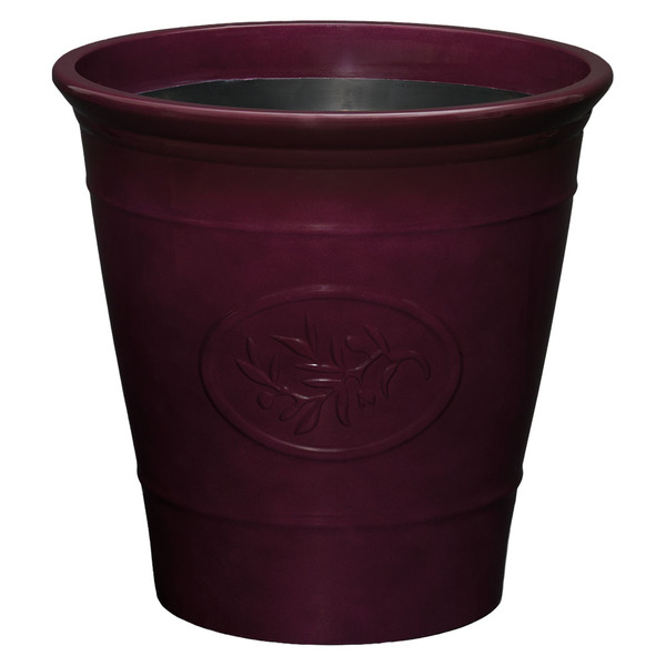 ALDI purple resin planter