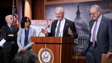 Sen. Tim Kaine (D-Va.) and other Senate Democrats criticized President Donald Trump's tariffs
