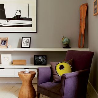 living room with white wooden flooring