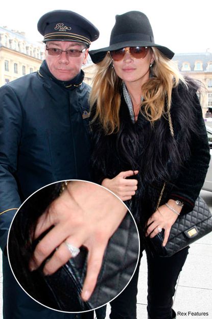 Kate Moss wearing engagement ring?