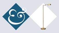 collage of amazon's O’Bright Dimmable LED Pharmacy Floor Lamp