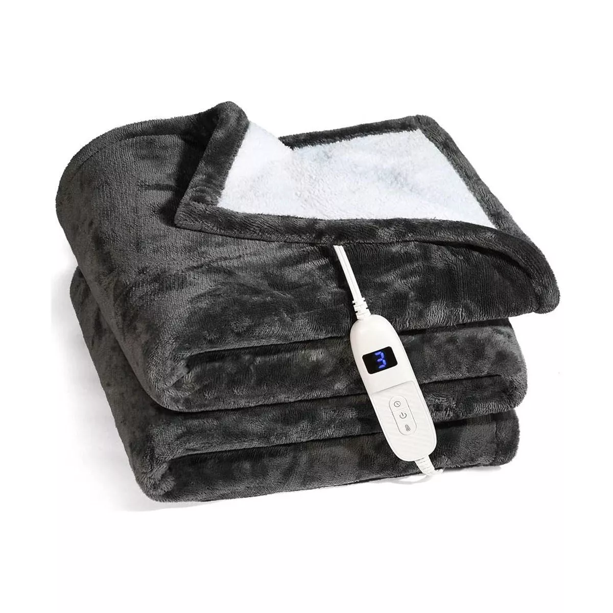 Heated Blanket With Hand Controller - Machine Washable Electric Blanket With 10 Heating Settings and Auto Shut-Off (50 X 60) - Medicakingusa