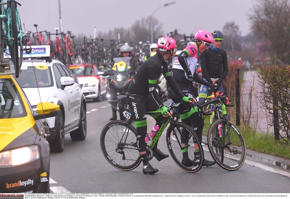 Sep Vanmarcke (EF Education First) was an early faller
