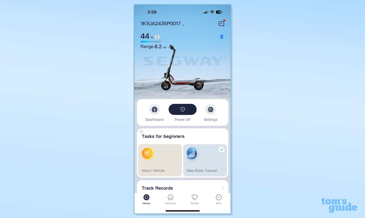 Segway Kickscooter ZT3 Pro app screenshot