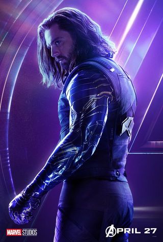 Avengers: Infinity War poster featuring Bucky Barnes or White Wolf