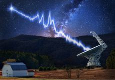 The Green Bank Telescope in West Virginia measured a complicated structure in a fast radio burst from the source FRB 121102. The telescope detected the burst using a new recording system from the Breakthrough Listen project.