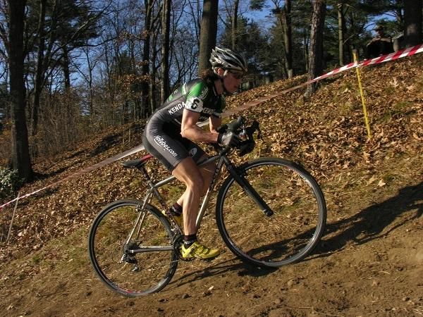 Mary McConneloug climbs en route to victory.