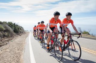 The Rally Cycling men's team trains in Southern California.