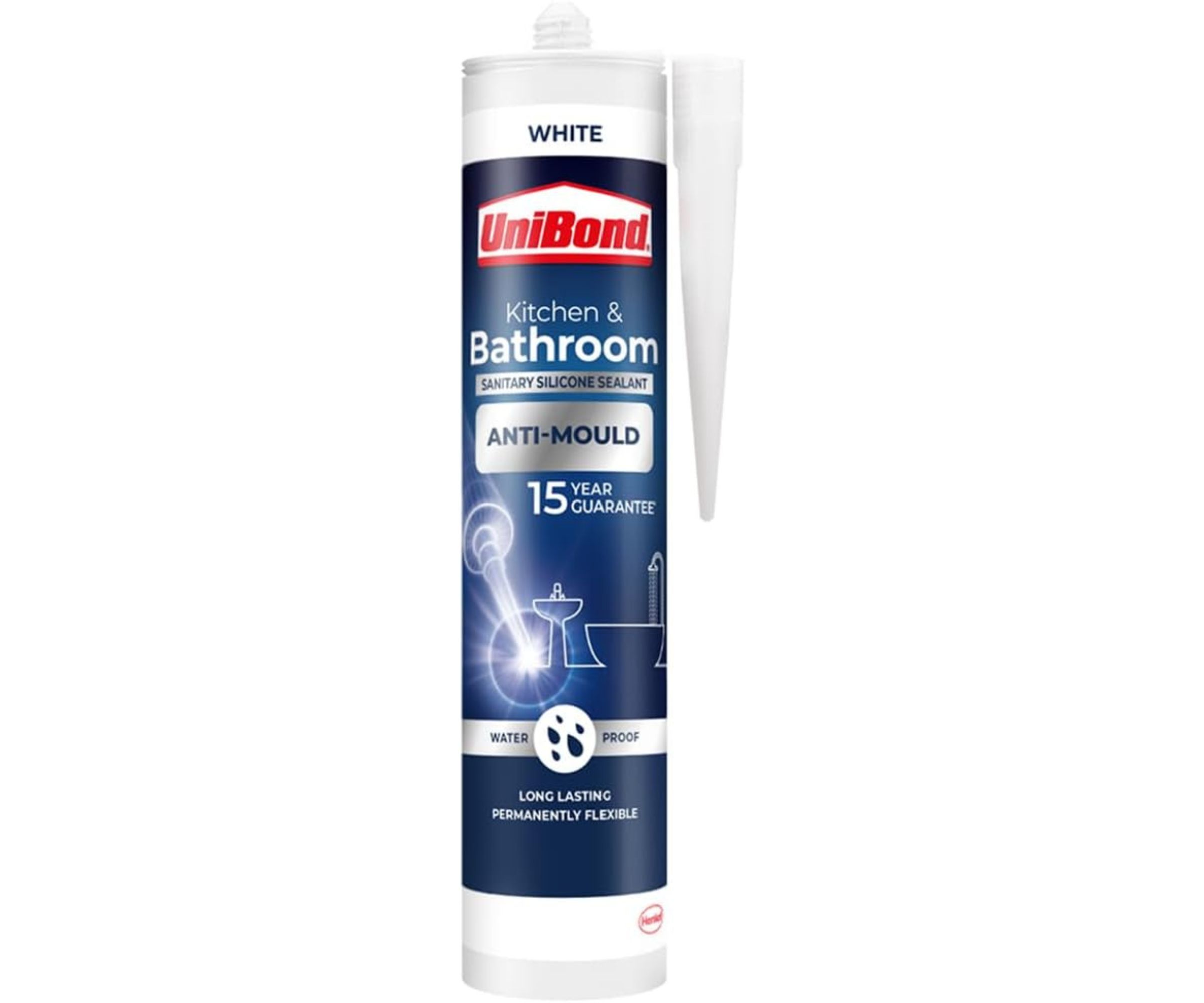 UniBond Anti-Mould White, Waterproof Mould Protection large product cut out on white background