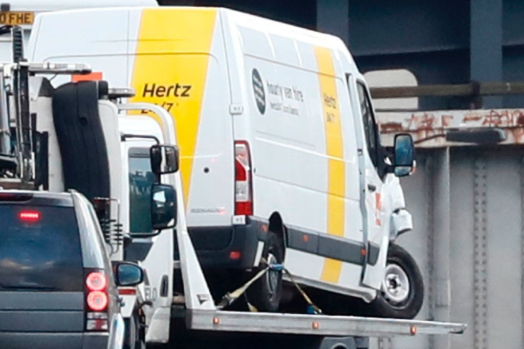 The rental van used in the London Bridge attack