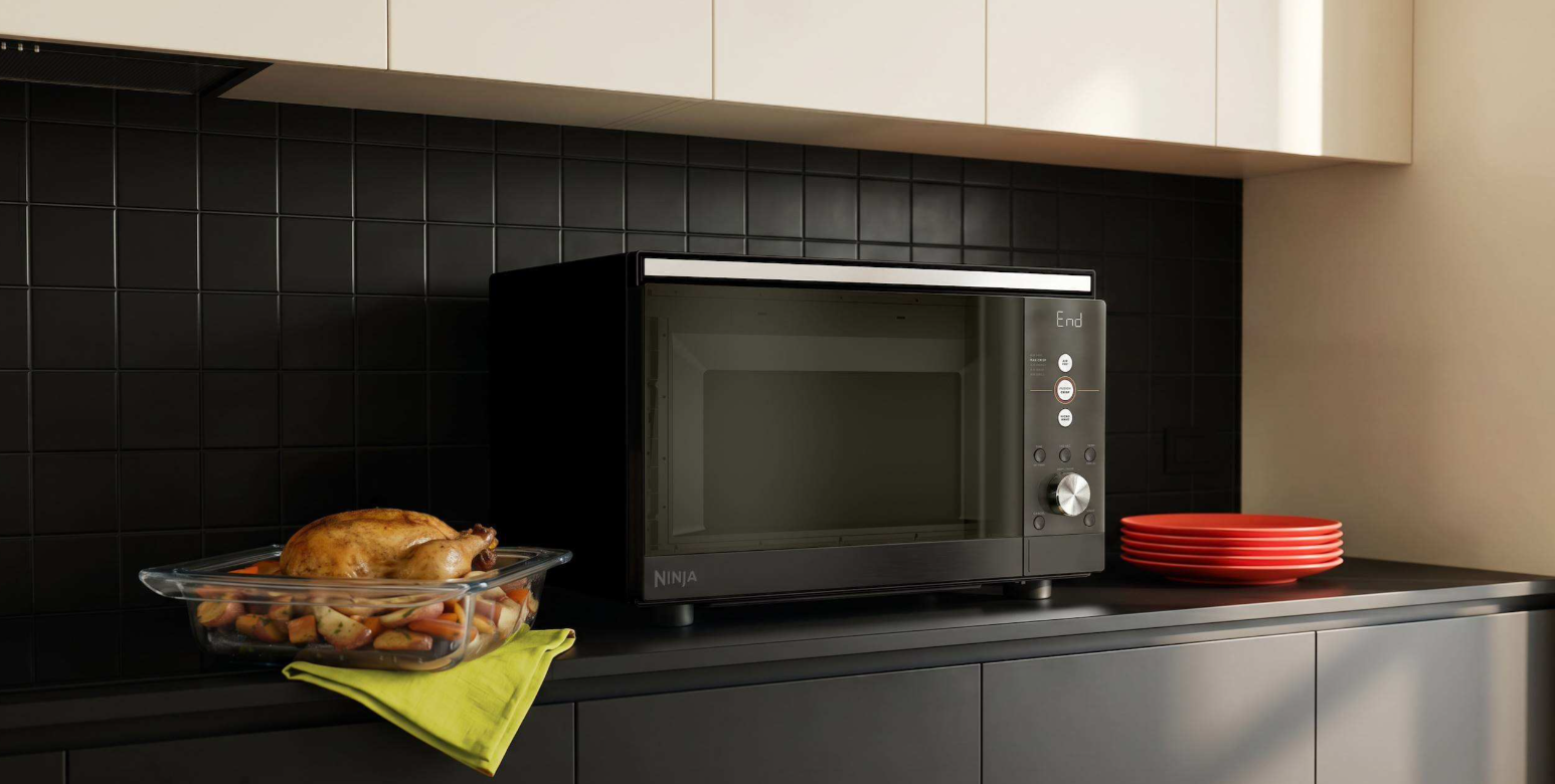 Ninja Crispi Microwave on kitchen counter