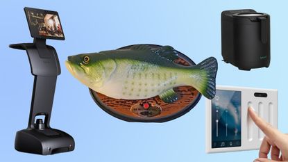 Temi robot, Luma composter, Brilliant light switch, big mount billy bass.