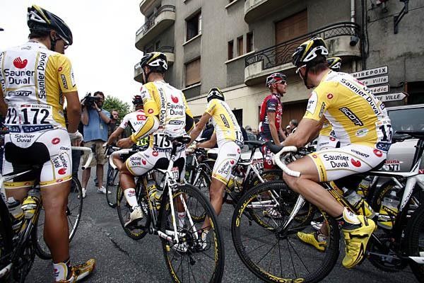 Saunier Duval riders were ready but the race wasn't ready for them.