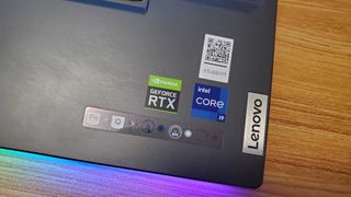 closeup of stickers on laptop