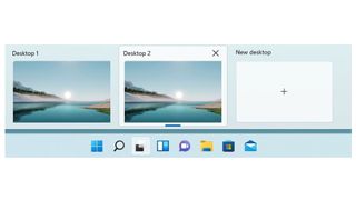 How to run multiple desktops on Windows and Mac: image shows Windows 11 multiple desktops