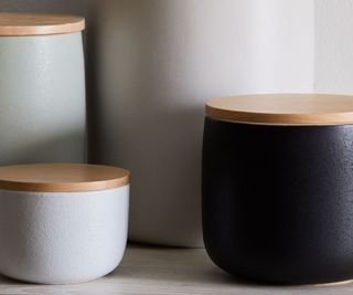 West Elm Kaloh Stoneware kitchen canisters