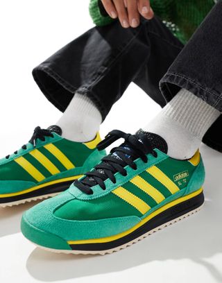 Adidas Originals Sl72 Retro Sport Sneakers in Yellow and Green