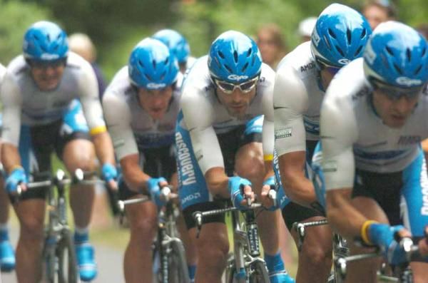 In the Discovery train at the Tour de France