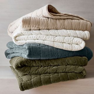 Pile of quilted throws