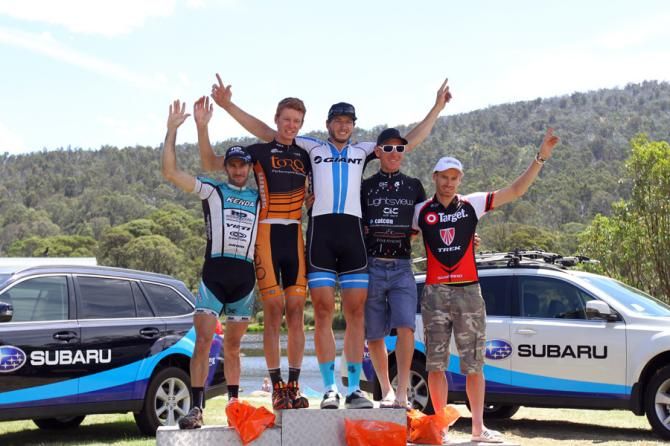 Elite men's point-to-point podium