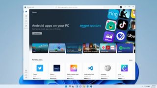 Screenshot showing the Microsoft Store with Android apps on your PC
