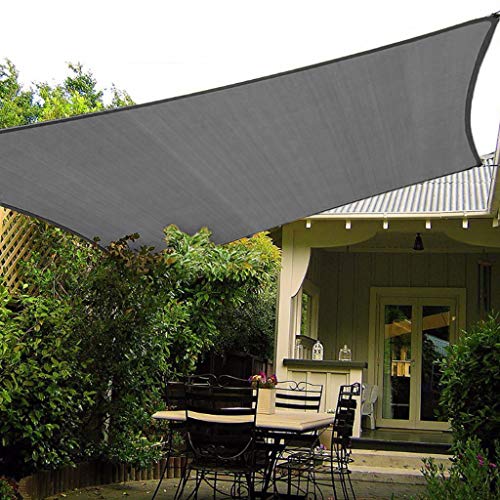 Oldpapa Sun Shade Sail Rectangle Water-Resistant Sun Shade 95% Uv Block Sunscreen Awning Garden Beach Patio Canopy Grey 3x4m