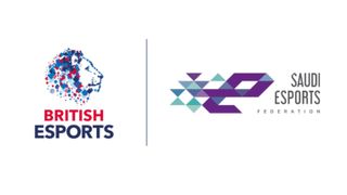 The British Eports and Saudi Esports Federation logos.