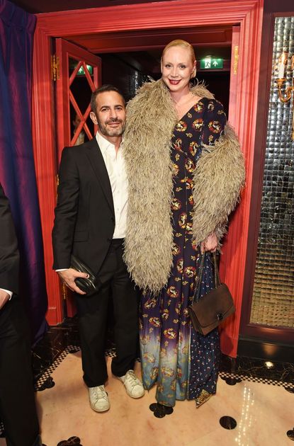 Marc Jacobs about to lose a sword fight 