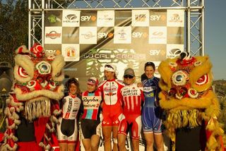 The women's podium in Los Angeles