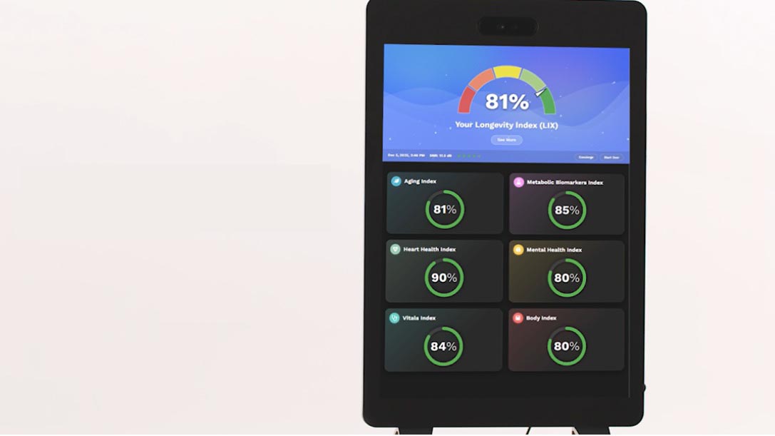 photos of the Nuralogix Longevity Mirror