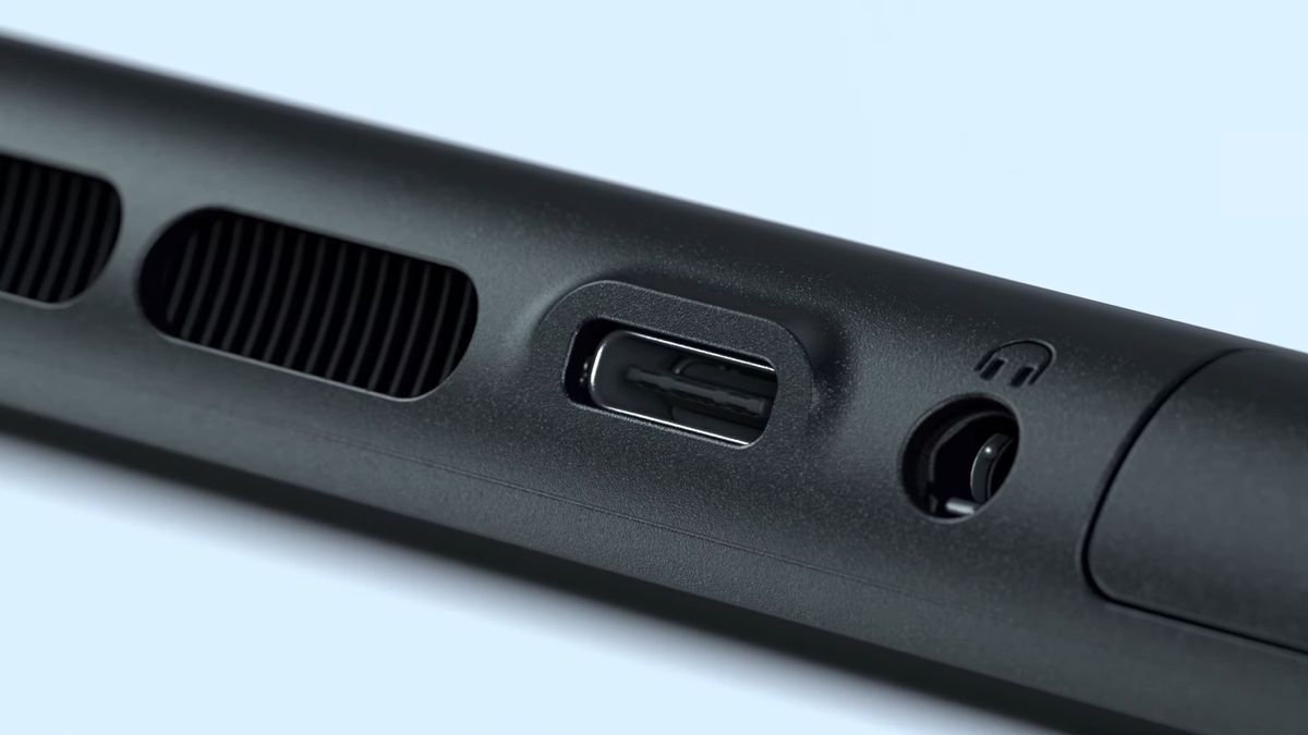 Nintendo Switch 2 USB-C port next to headphone jack