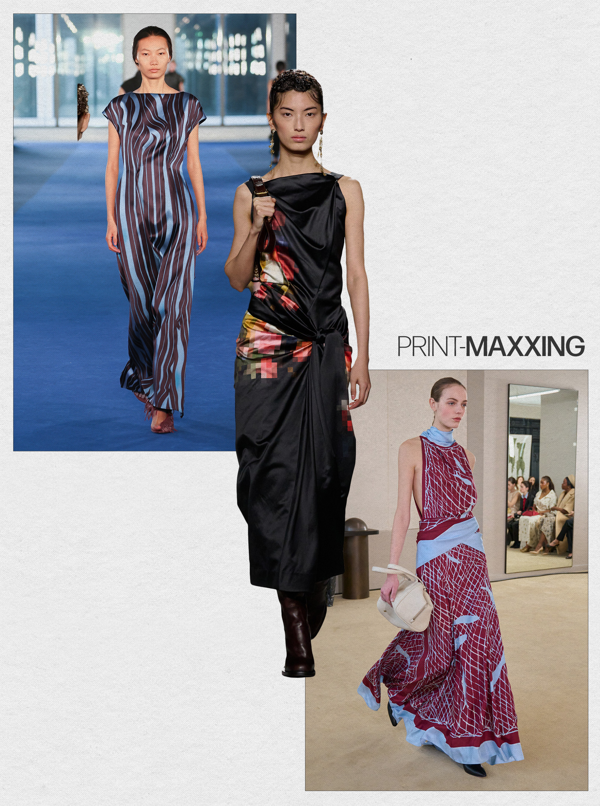 a collage of fall/winter 2026 runway images featuring the top dress trends