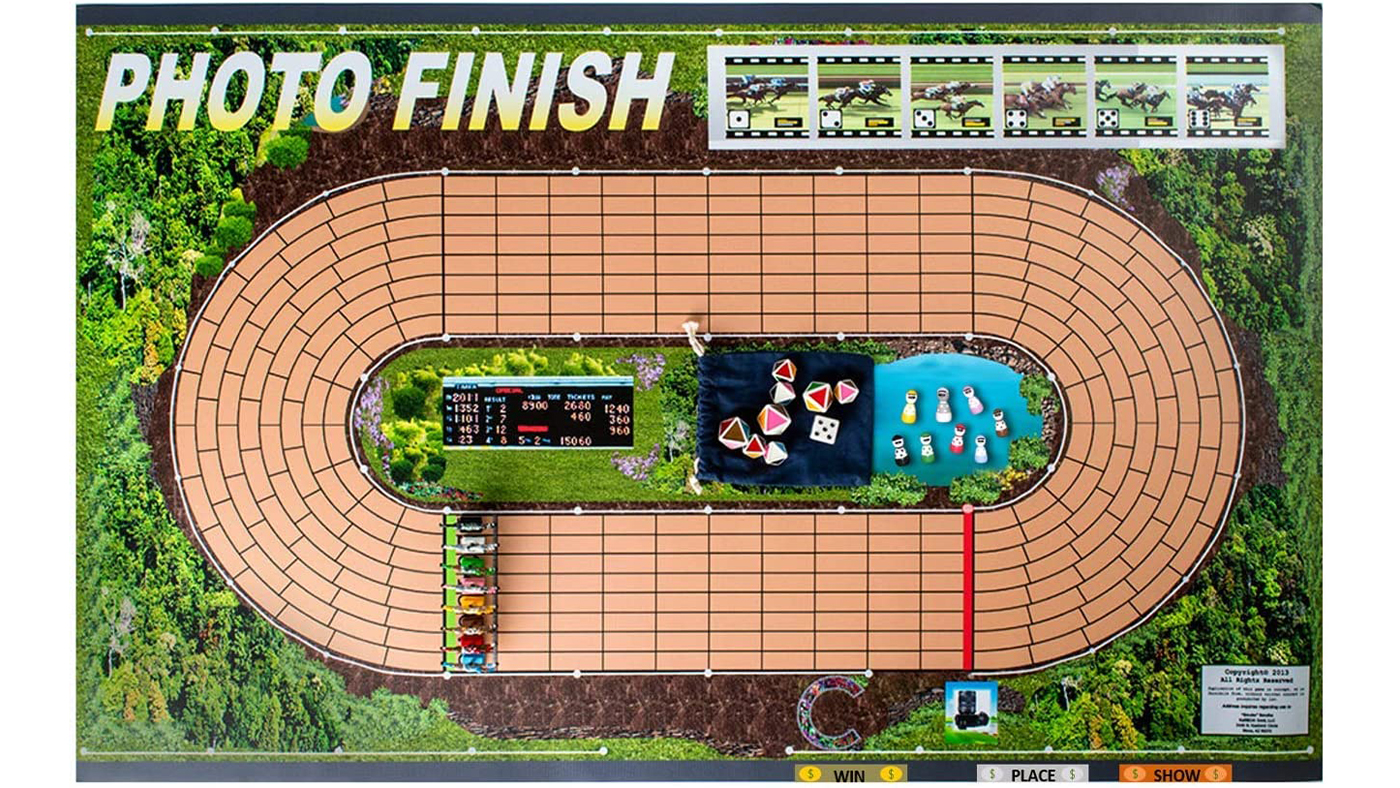 Photo Finish Horse Track Racing Board Game