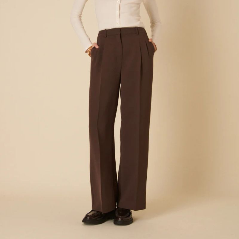 Nobody's Child Pantaloni Crepe Marrone