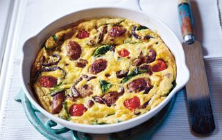 Sausage and spinach frittata