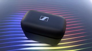the charging case for the sennheiser cx plus true wireless earbuds