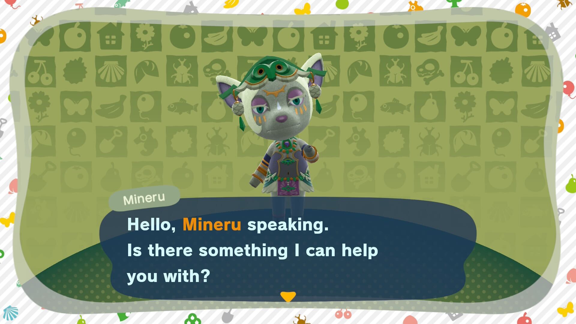 Animal Crossing New Horizons Zelda villager Mineru being invited to stay at campsite with amiibo