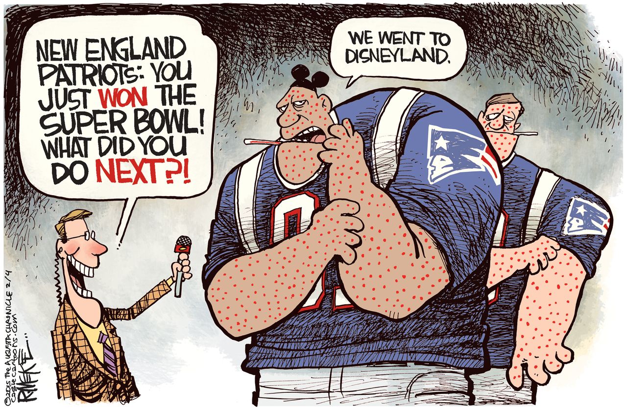 Editorial cartoon U.S. Health Measles