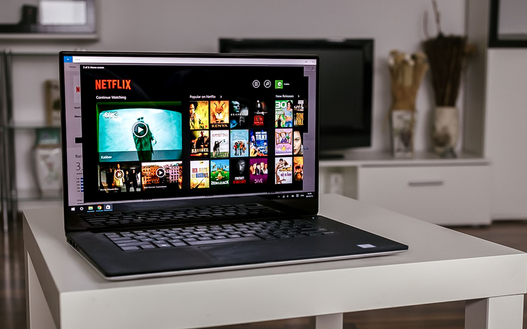 Netflix on a laptop