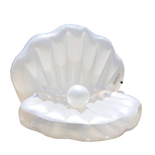 Bstob Baby Pool Float, Pearl Seashell Swim Float for Adults Swimming Pool Float