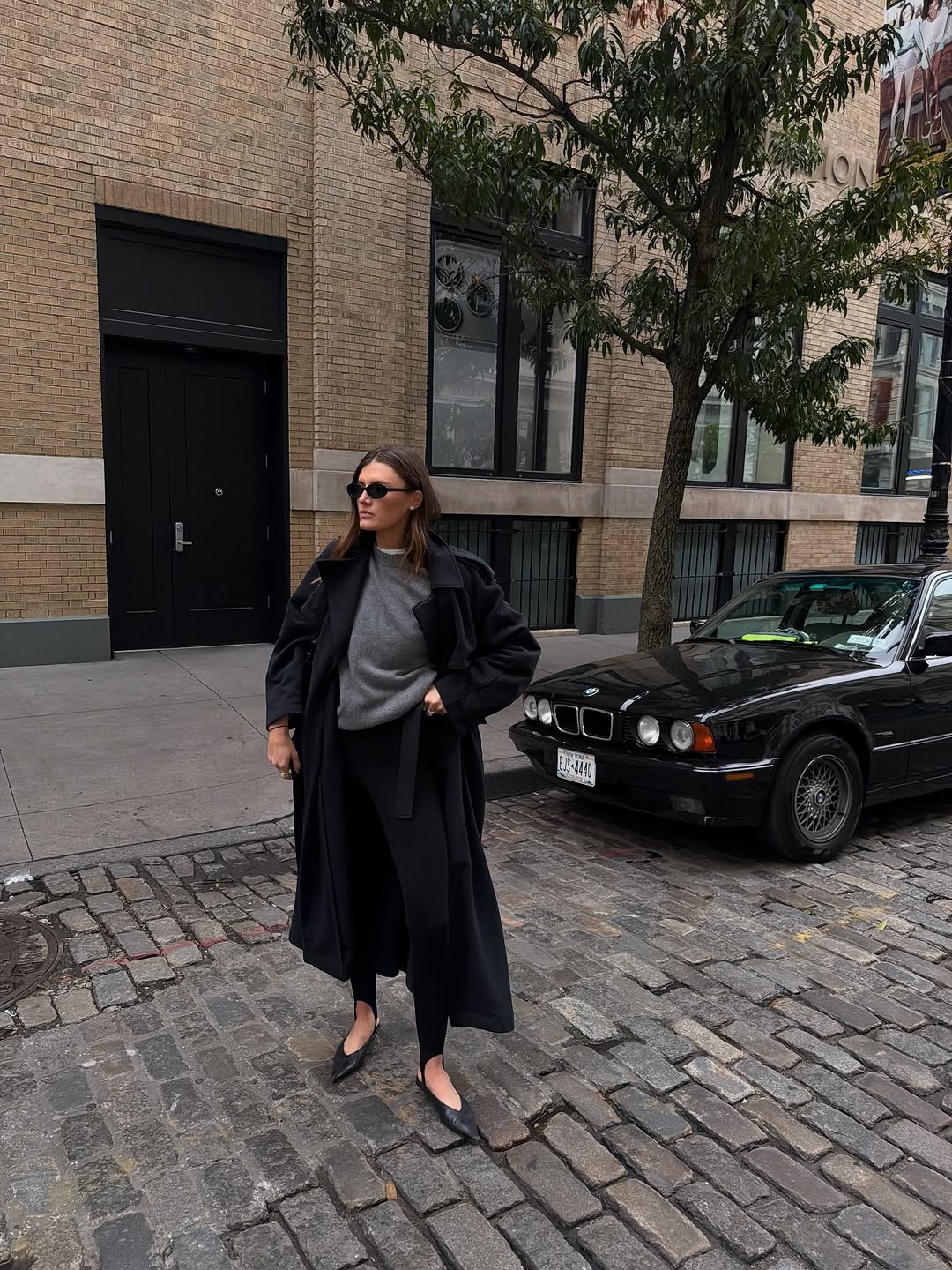 woman wearing winter legging outfit 2025