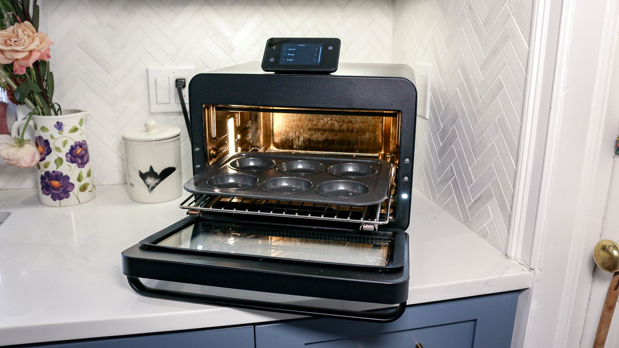 CHEF iQ MiniOven on a kitchen counter