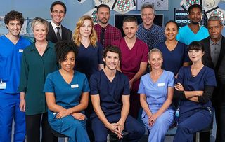 The Holby City cast (pictured) are like a big family, but who is Bob Barrett related to?