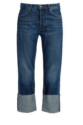 straight jeans with roll up ankle, best sustainable jeans