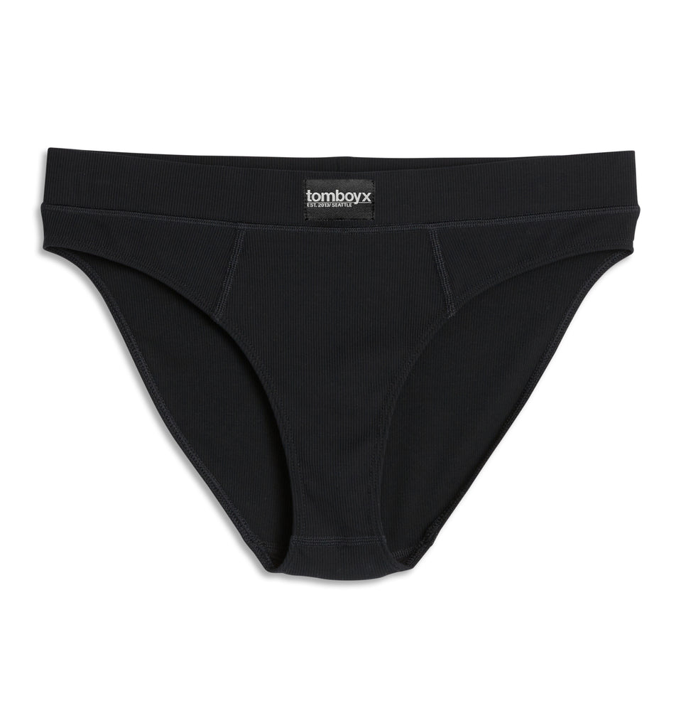 Bamboo Rib Cheeky - Black