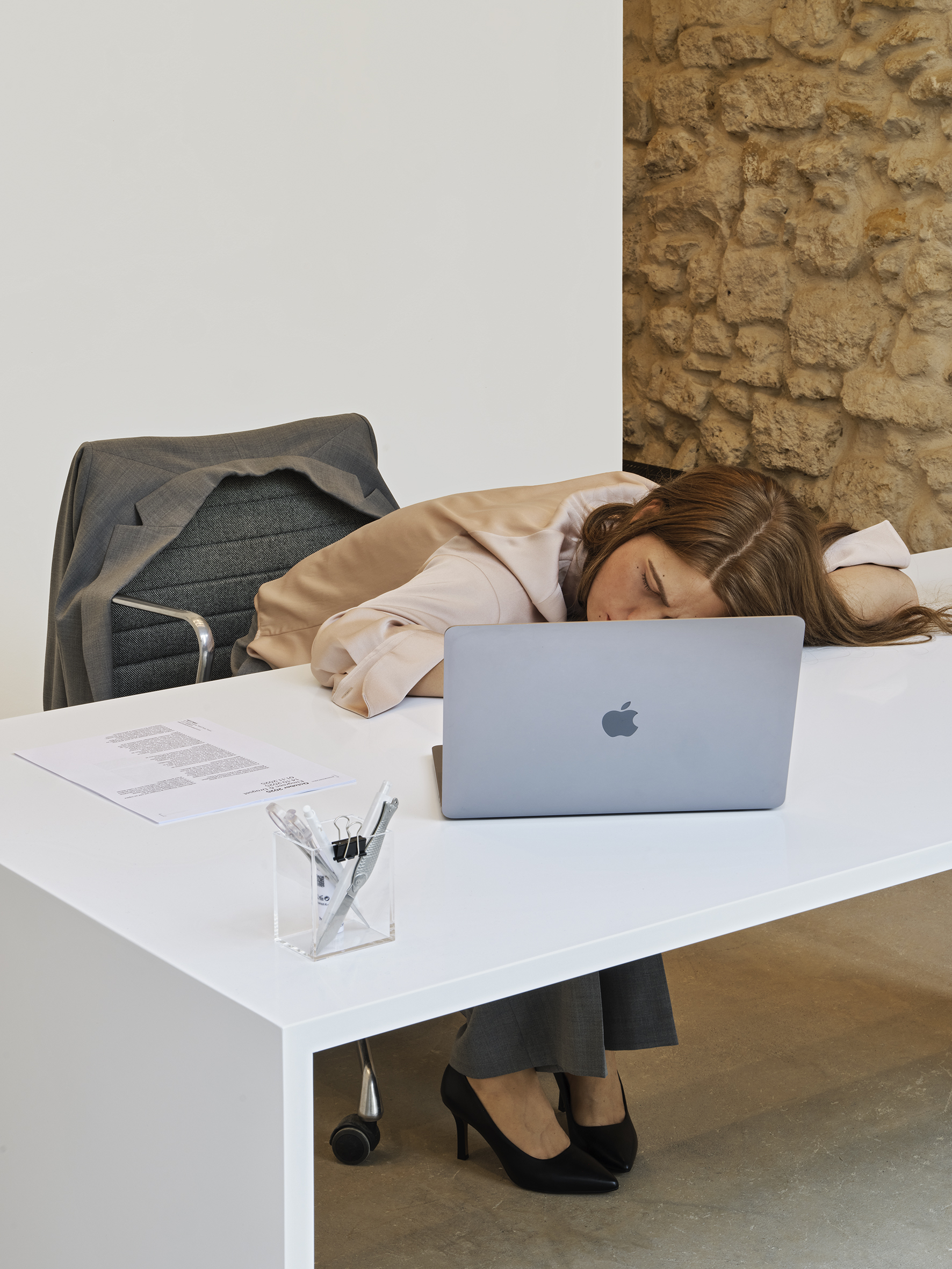 woman at desk