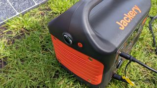 Jackery Solar Generator 500 on the grass