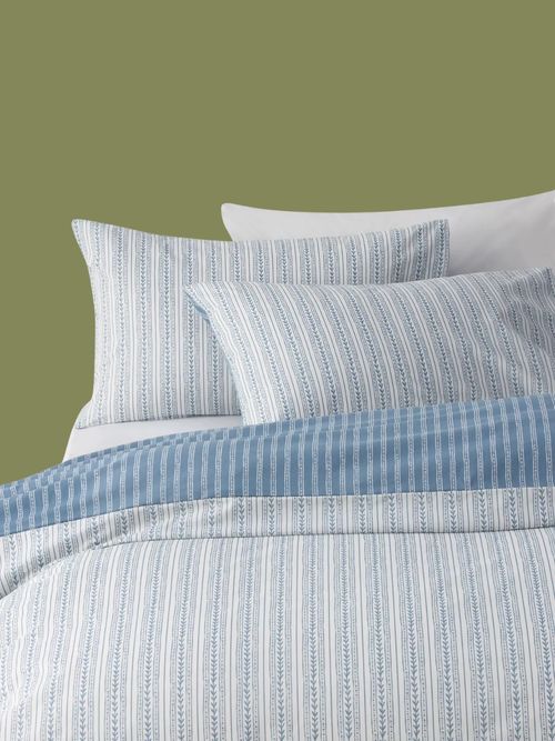 Isla Pure Cotton Percale Reversible Duvet Cover Set