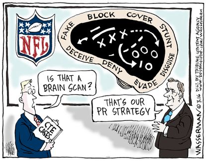 Editorial Cartoon U.S. NFL Concussions